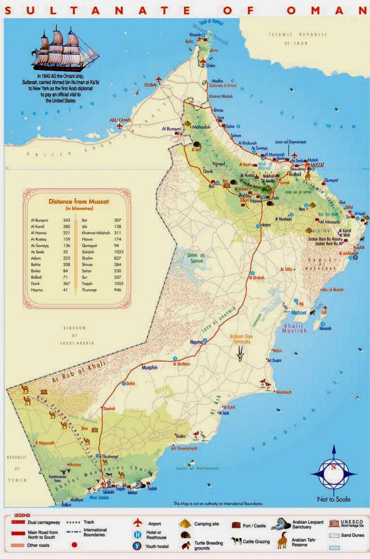 Omāna detalizētu karti